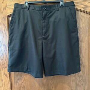 IZOD Mens Black Classic Fit Flat Front‎ Golf Shorts Size 38